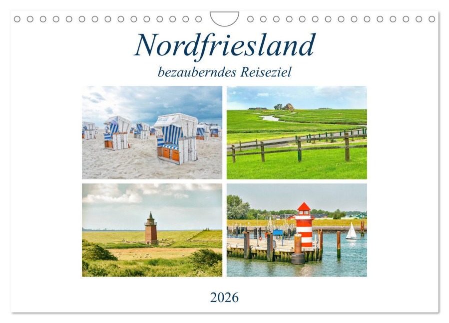 Nordfriesland - bezauberndes Reiseziel (Wandkalender 2026 DIN A4 quer), CALVENDO Monatskalender - Nina Schwarze