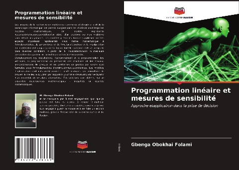 Programmation linéaire et mesures de sensibilité - Gbenga Obokhai Folami