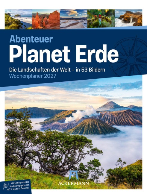 Planet Erde Wochenplaner Kalender 2027 | Landschaften der Welt - Ackermann Kunstverlag GmbH