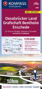 Cover-Bild zum Titel 'KOMPASS Fahrradkarte 3358 Osnabrücker Land, Grafschaft Bentheim, Enschede 1:70.000' von ''