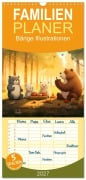 Cover-Bild zum Titel 'Familienplaner 2027 - Bärige Illustrationen mit 5 Spalten (Wandkalender, 21 x 45 cm) CALVENDO' von 'Heidi Spiegler'