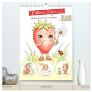 Cover-Bild zum Titel 'Erdbeer Kalender - Niedliche Illustrationen mit Sprüchen (hochwertiger Premium Wandkalender 2027 DIN A2 hoch), Kunstdruck in Hochglanz' von 'Anja Frost'