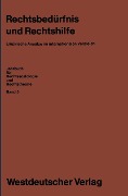 Cover-Bild zum Titel 'Rechtsbedürfnis und Rechtshilfe' von 'Erhard Blankenburg, Wolfgang Kaupen'