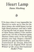 Cover-Bild zum Titel 'Heart Lamp: Winner of the 2025 International Booker Prize' von 'Banu Mushtaq'