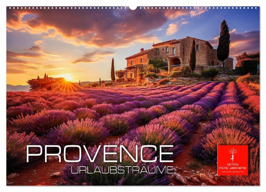 Provence Urlaubsträume (Wandkalender 2025 DIN A2 quer), CALVENDO Monatskalender - Peter Roder