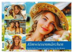 Almwiesenmärchen. Zauberhafte Frauen und gute Laune in den Bergen (Wandkalender 2025 DIN A3 quer), CALVENDO Monatskalender - Rose Hurley