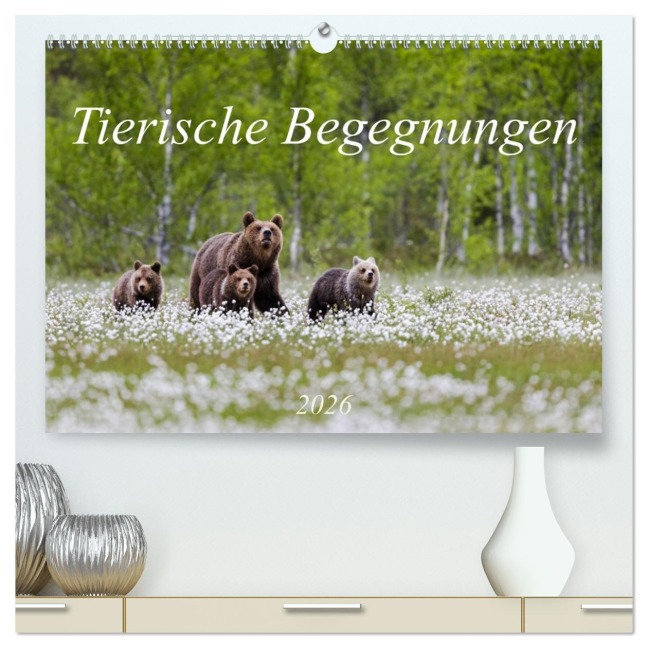 Tierische Begegnungen (hochwertiger Premium Wandkalender 2026 DIN A2 quer), Kunstdruck in Hochglanz - Daniela Beyer (Moqui)