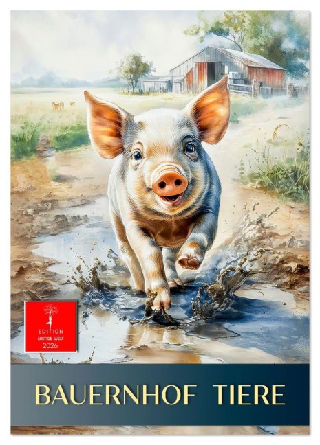 Bauernhof Tiere (Tischkalender 2026 DIN A5 hoch), CALVENDO Monatskalender - Roder Roder