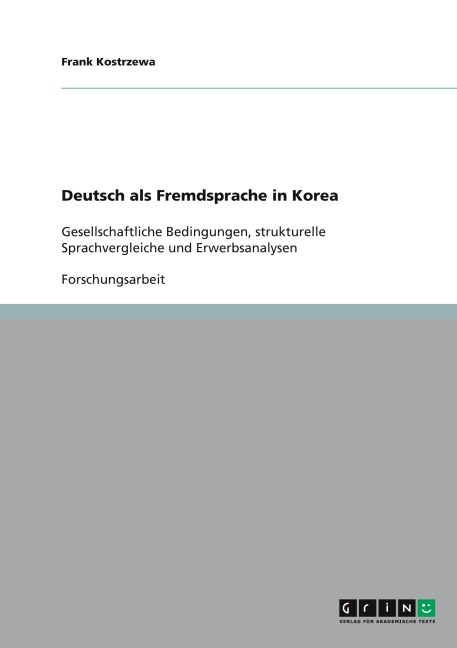 Deutsch als Fremdsprache in Korea - Frank Kostrzewa