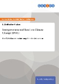 Cover-Bild zum Titel 'Intergovernmental Panel on Climate Change (IPCC)' von 'I. Zeilhofer-Ficker'