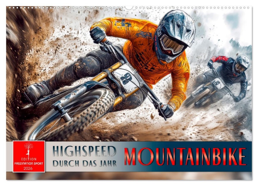 Mountainbike - Highspeed durch das Jahr (Wandkalender 2026 DIN A2 quer), CALVENDO Monatskalender - Peter Roder