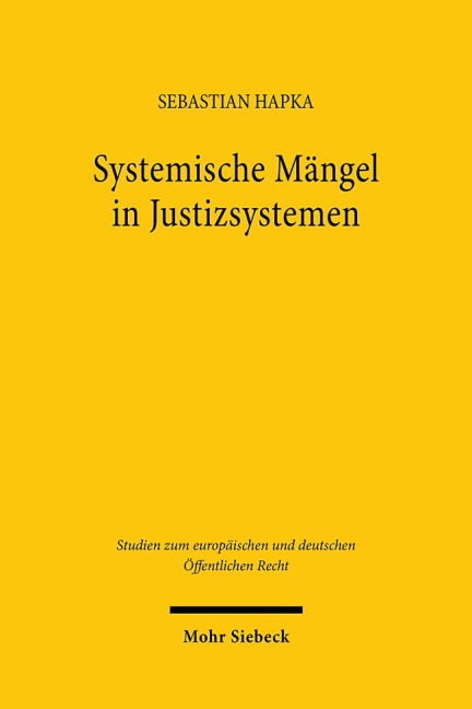 Systemische Mängel in Justizsystemen - Sebastian Hapka