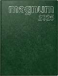 rido/idé 7027042585 Buchkalender Modell magnum (2025)| 2 Seiten = 1 Woche| 183 × 240 mm| 144 Seiten| Schaumfolien-Einband Catana| dunkelgrün - 