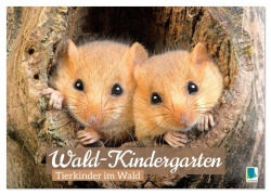 Cover-Bild zum Titel 'Wald-Kindergarten: Tierkinder im Wald (Wandkalender 2026 DIN A2 quer), CALVENDO Monatskalender' von 'Calvendo Calvendo'