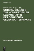 Untersuchungen zur kommerziellen Lexikographie der deutschen Gegenwartssprache. Band 2 - 