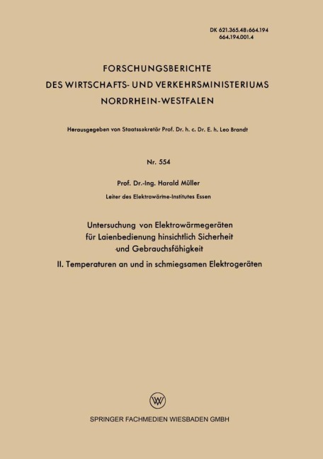 Untersuchung von Elektrowärmegeräten für Laienbedienung hinsichtlich Sicherheit und Gebrauchsfähigkeit - Harald Müller