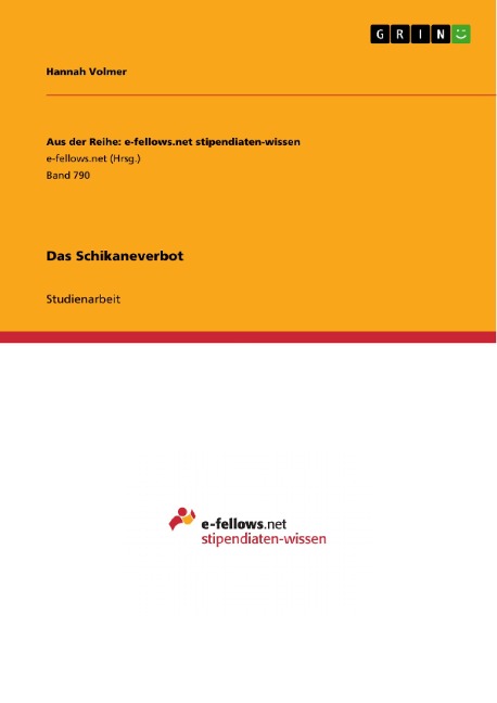 Das Schikaneverbot - Hannah Volmer