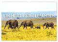 Ein Herz für Elefanten (Wandkalender 2024 DIN A2 quer), CALVENDO Monatskalender - Sf Sf