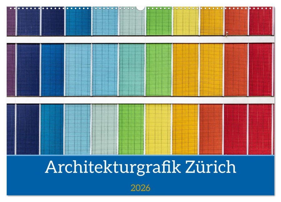 Architekturgrafik Zürich (Wandkalender 2026 DIN A2 quer), CALVENDO Monatskalender - Franco Tessarolo