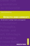 Cover-Bild zum Titel 'Effektiv oder gerecht?' von ''