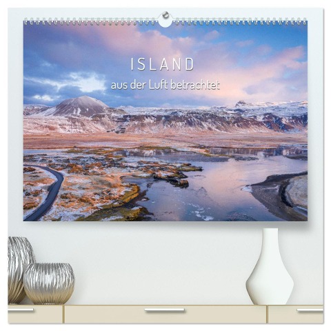 Island aus der Luft betrachtet (hochwertiger Premium Wandkalender 2025 DIN A2 quer), Kunstdruck in Hochglanz - Peter Schürholz