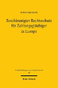 Cover-Bild zum Titel 'Beschleunigter Rechtsschutz für Zahlungsgläubiger in Europa' von 'Sven Mossler'