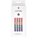 Cover-Bild zum Titel 'Makramee Perlen, Holz, Regenbogenfarben, 17x22mm, 24 Stk.' von ''