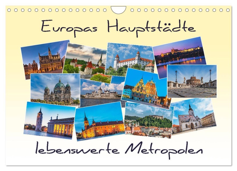 Europas Hauptstädte - lebenswerte Metropolen (Wandkalender 2026 DIN A4 quer), CALVENDO Monatskalender - Gunter Kirsch