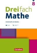 Cover-Bild zum Titel 'Dreifach Mathe 8. Schuljahr - Ausgabe 2021 - Arbeitsheft mit Medien und Lösungen' von ''