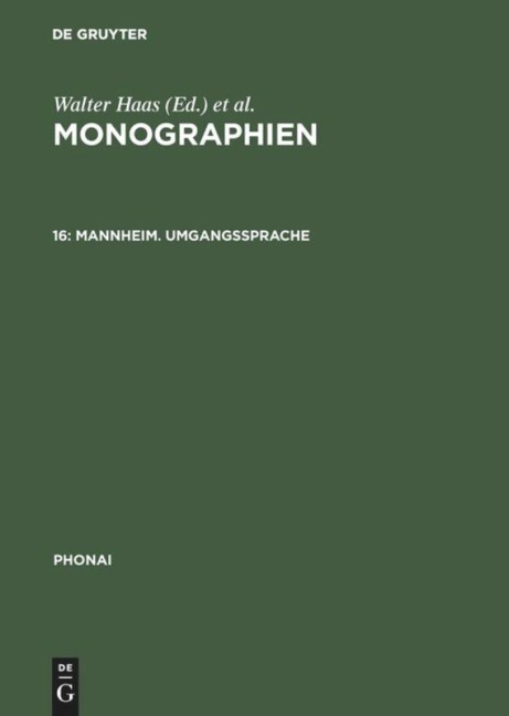 Mannheim. Umgangssprache -