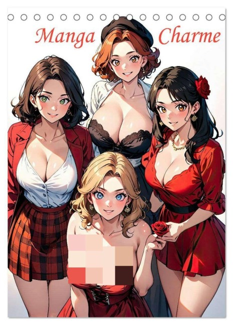 Manga Charme (Tischkalender 2026 DIN A5 hoch), CALVENDO Monatskalender - Peter Balan