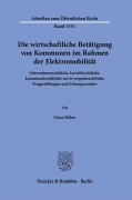 Cover-Bild zum Titel 'Die wirtschaftliche Betätigung von Kommunen im Rahmen der Elektromobilität' von 'Clara Bülow'