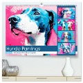 Hunde Paintings. Moderne Portraits in Öloptik (hochwertiger Premium Wandkalender 2025 DIN A2 quer), Kunstdruck in Hochglanz - Rose Hurley