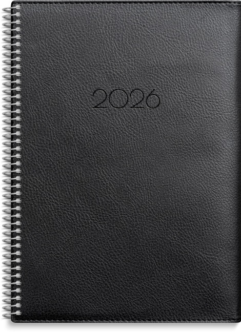 Burde Kalender 2026 Senator A5 Twist schwarz - 