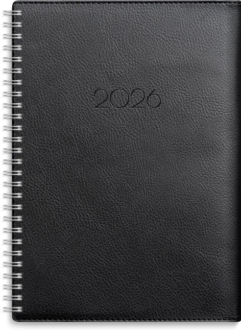 Burde Kalender 2026 Senator A5 Twist schwarz - 