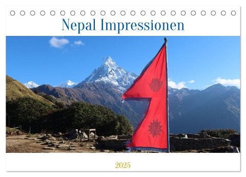 Nepal Impressionen (Tischkalender 2025 DIN A5 quer), CALVENDO Monatskalender - Nicolle Range & Anett Sandner