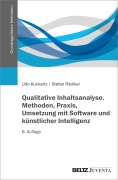 Cover-Bild zum Titel 'Qualitative Inhaltsanalyse. Methoden, Praxis, Umsetzung mit Software und künstlicher Intelligenz' von 'Udo Kuckartz, Stefan Rädiker'