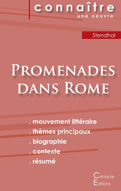 Fiche de lecture Promenades dans Rome (Analyse littéraire de référence et résumé complet) - Stendhal