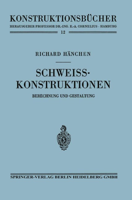 Schweißkonstruktionen - Richard Hänchen