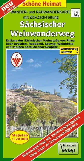 Wander- und Radwanderkarte Sächsischer Weinwanderweg - 