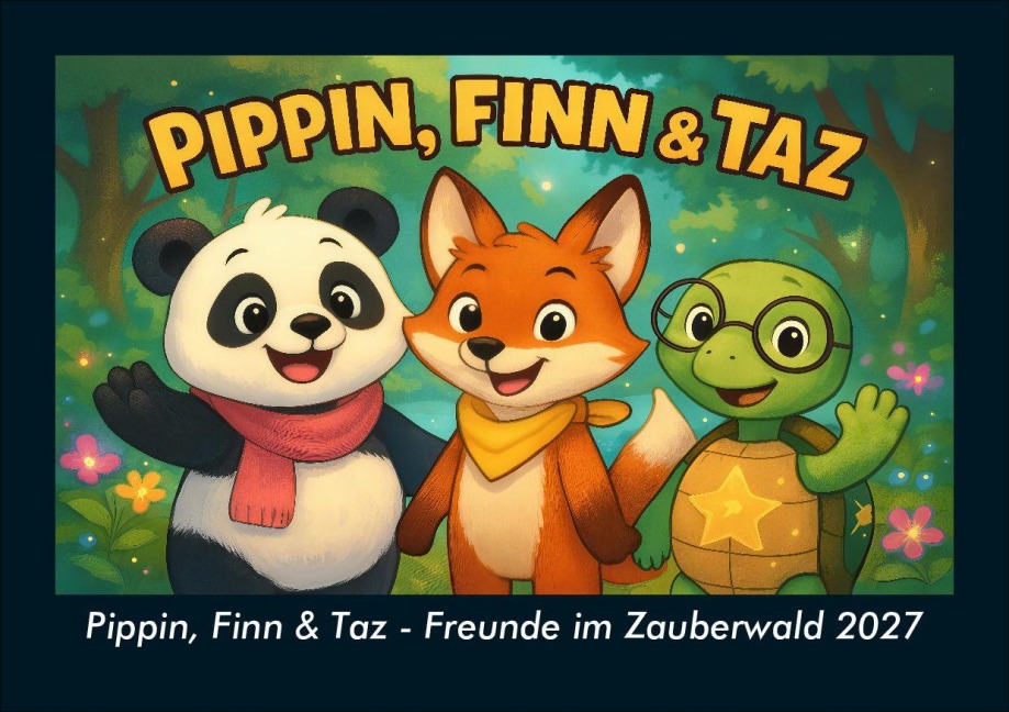 Pippin, Finn & Taz - Freunde im Zauberwald 2027 Fotokalender DIN A5 - Tobias Schmitt, Kevin Heber