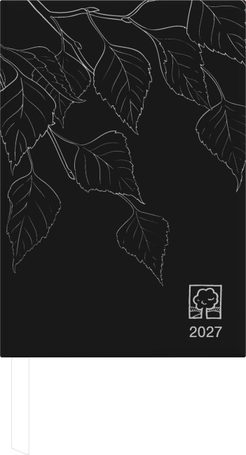 Buchkalender 1T/1S anthrazit Blauer Engel 2027 - 
