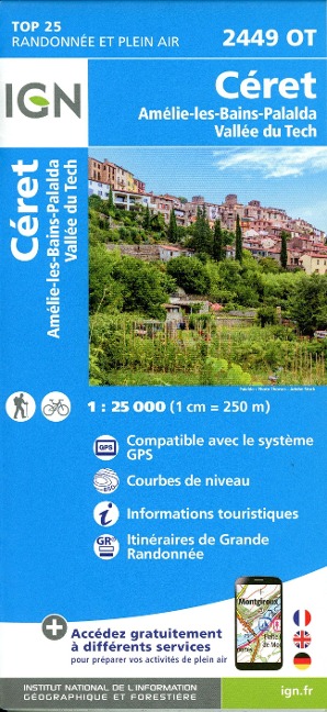 Céret - Amélie-les-Bains-Palada 1:25 000 - 