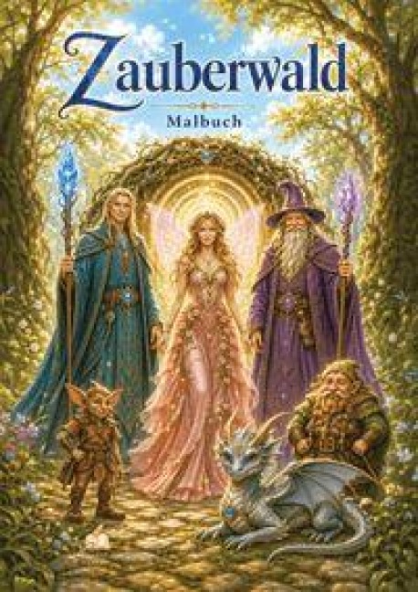Zauberwald Fantasy Malbuch für Erwachsene und Jugendliche mit 100 magischen Ausmalmotiven - Josef Mickey Müller
