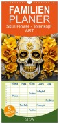 Cover-Bild zum Titel 'Familienplaner 2026 - Skull Flower - Totenkopf ART mit 5 Spalten (Wandkalender, 21 x 45 cm) CALVENDO' von 'Dirk Meutzner'