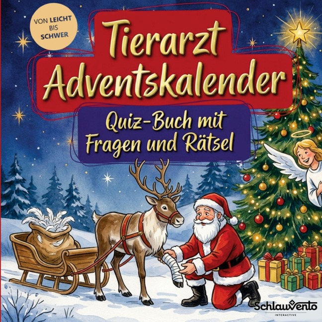 Tierarzt-Adventskalender: Quiz-Buch mit Fragen und Rätsel - Schlauvento Interactive