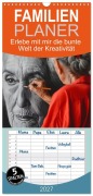 Cover-Bild zum Titel 'Familienplaner 2027 - Erlebe mit mir die bunte Welt der Kreativität mit 5 Spalten (Wandkalender, 21 x 45 cm) CALVENDO' von 'Nadine Büscher'