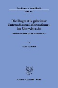 Die Dogmatik geheimer Unternehmensinformationen im Umweltrecht. - Hagen Lohmann