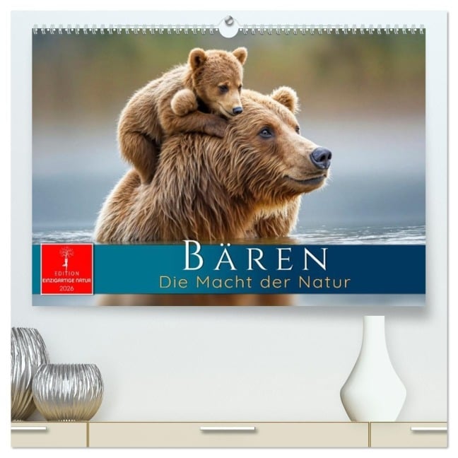 Bären - Die Macht der Natur (hochwertiger Premium Wandkalender 2026 DIN A2 quer), Kunstdruck in Hochglanz - Roder Roder