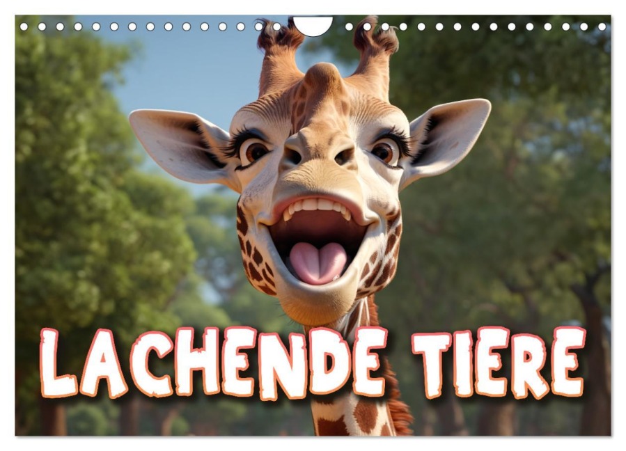 Lachende Tiere (Wandkalender 2026 DIN A4 quer), CALVENDO Monatskalender - 